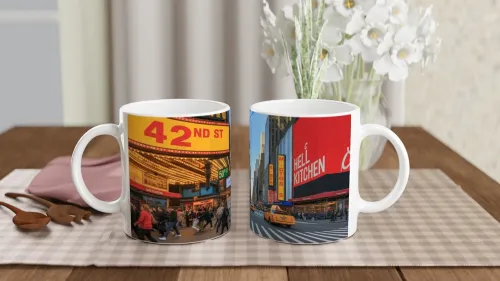 Times Square New York City Street Scene Mug