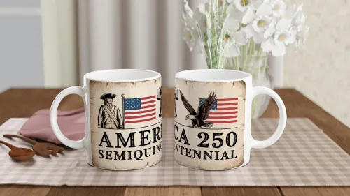 America 250 Semiquincentennial Patriotic Mug