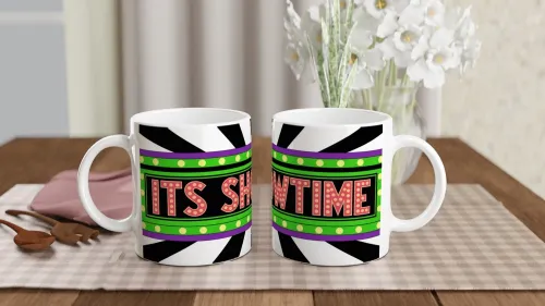 It's Showtime Retro Marquee Sign Mug