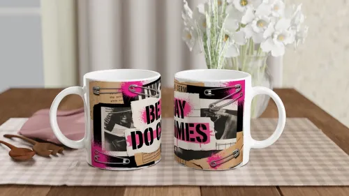 Be Gay Do Crimes Punk Collage Mug