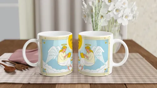 The Original Book Club Angels Reading Mug