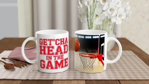 Get'cha Head In The Game Basketball Mug