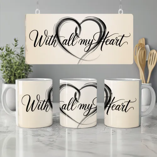 With All My Heart Mug
