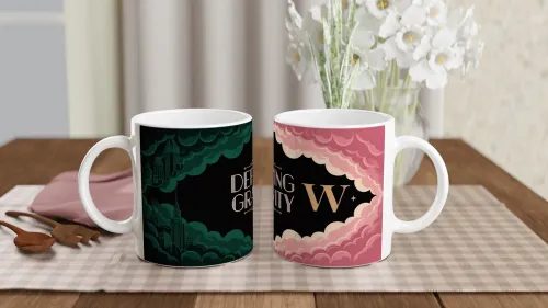Defying Gravity Art Deco Cloud Design Mug
