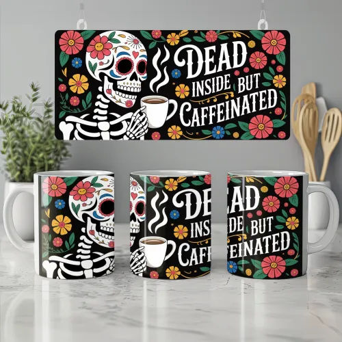 Dead Inside But Caffeinated Mug