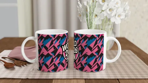 World 2026 Fan Retro Geometric Mug