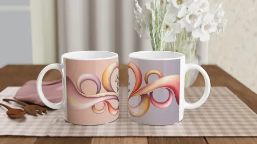 Built For Each Other Romantic Heart Swirl Mug