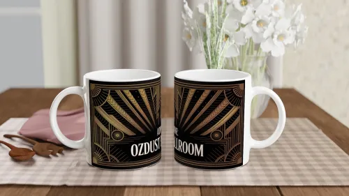 Ozdust Ballroom Admit One Art Deco Ticket Mug