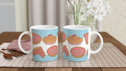 What's Inside Cute Pie Pattern Mug