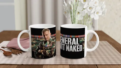 General Butt Naked Military Humor Mug