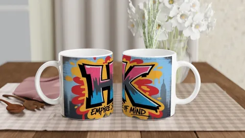 HK Empire State of Mind Graffiti Street Art Mug
