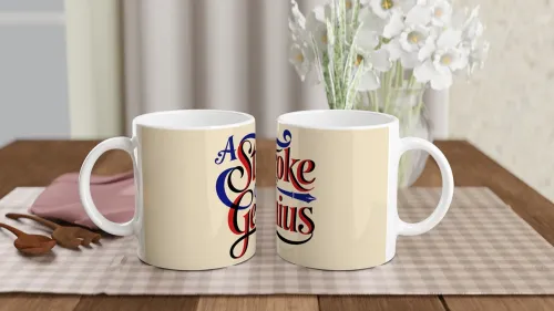 A Stroke of Genius - Decorative Typography Mug