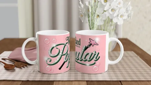 Wicked The Musical Popular Glitter Design Mug