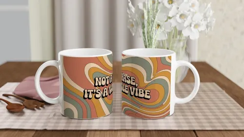 Not A Phase It's A Whole Vibe Retro Groovy Mug