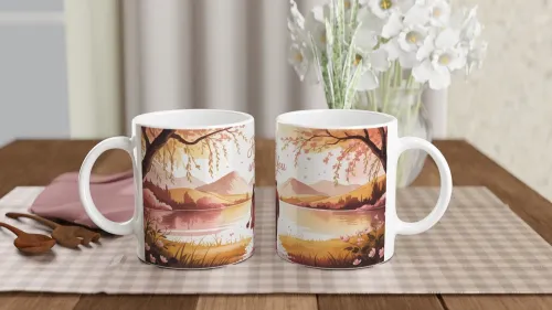 Here With You Romantic Couple Watercolor Mug