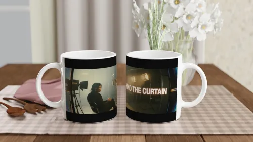 Behind The Curtain Studio Scene Mug