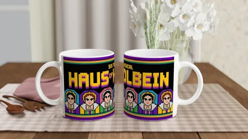 Six The Musical Haus of Holbein Pixel Art Mug