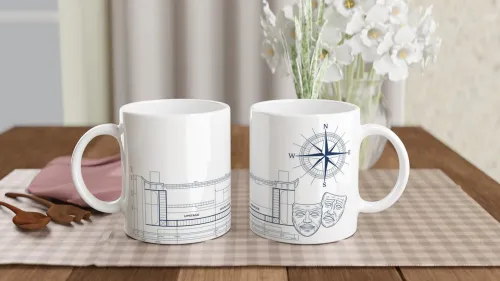 Theatre Stage Blueprint Plan Mug – Drama & Per…