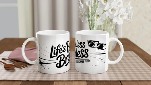 Life's Painless for the Brainless - Funny Coff…