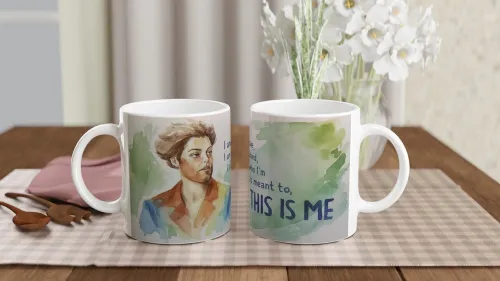 This Is Me Inspirational Watercolor Portrait Mug