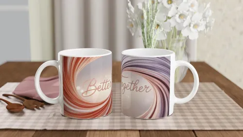Better Together Rose Gold Swirl Mug