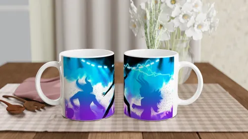 Rock Singer Silhouette with Demons Stage Perfo…
