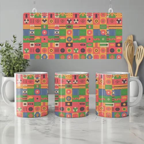 Retro Football Shirt Pattern Mug