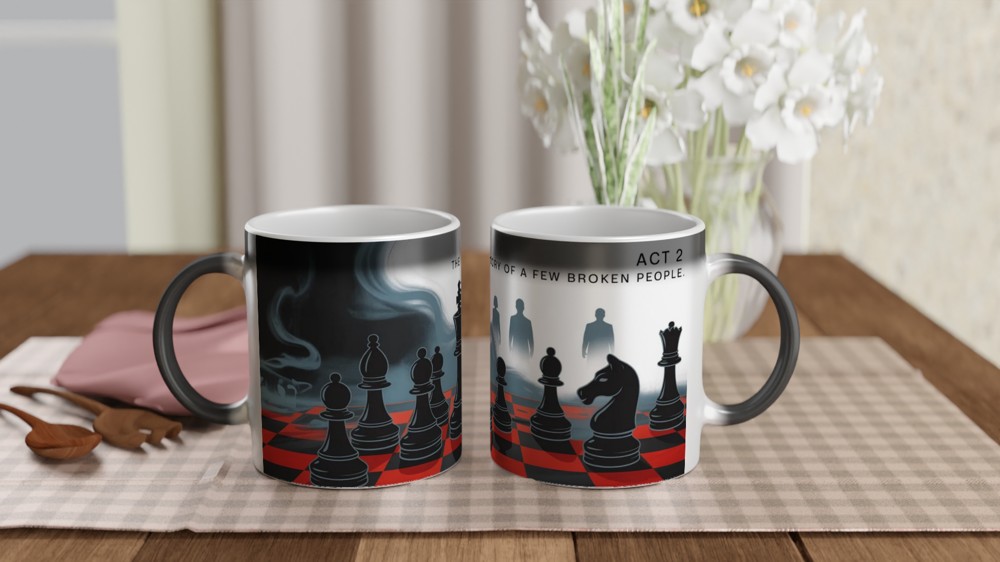 Chess Musical Mug | 'Story of a Few Broken People' Quote | West End Theatre Gift | Gift for Musical Theatre Fans — view 3