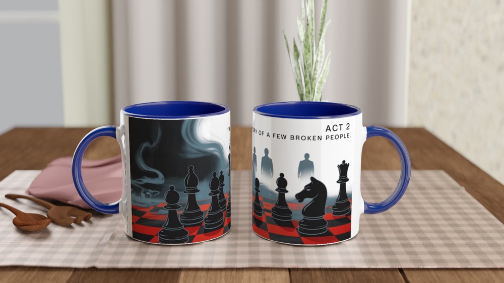 Chess Musical Mug | 'Story of a Few Broken People' Quote | West End Theatre Gift | Gift for Musical Theatre Fans — view 4