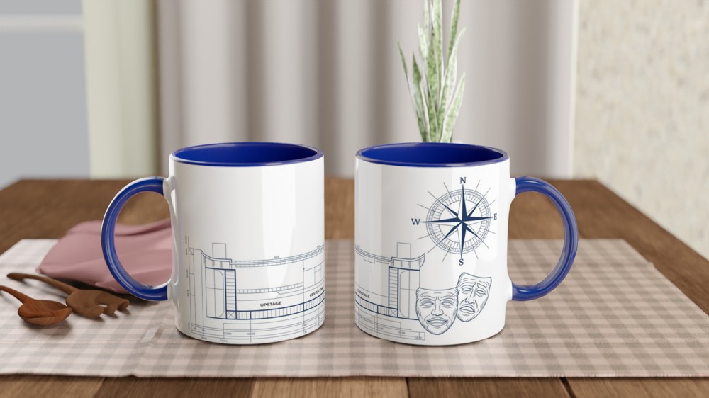 Theatre Stage Blueprint Plan Mug – Drama & Performing Arts — view 4