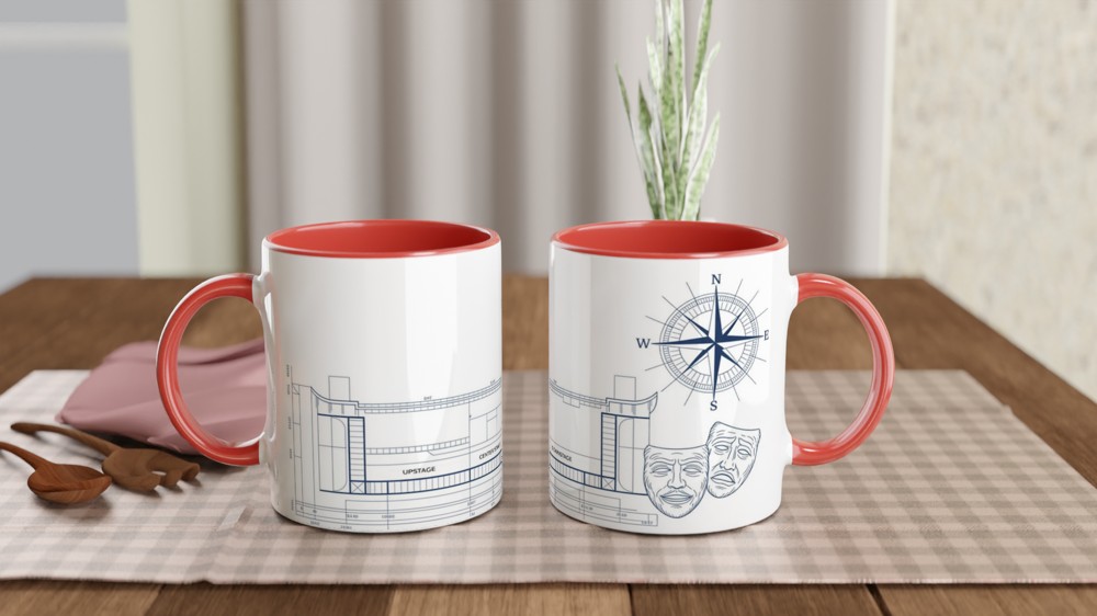 Theatre Stage Blueprint Plan Mug – Drama & Performing Arts — view 7