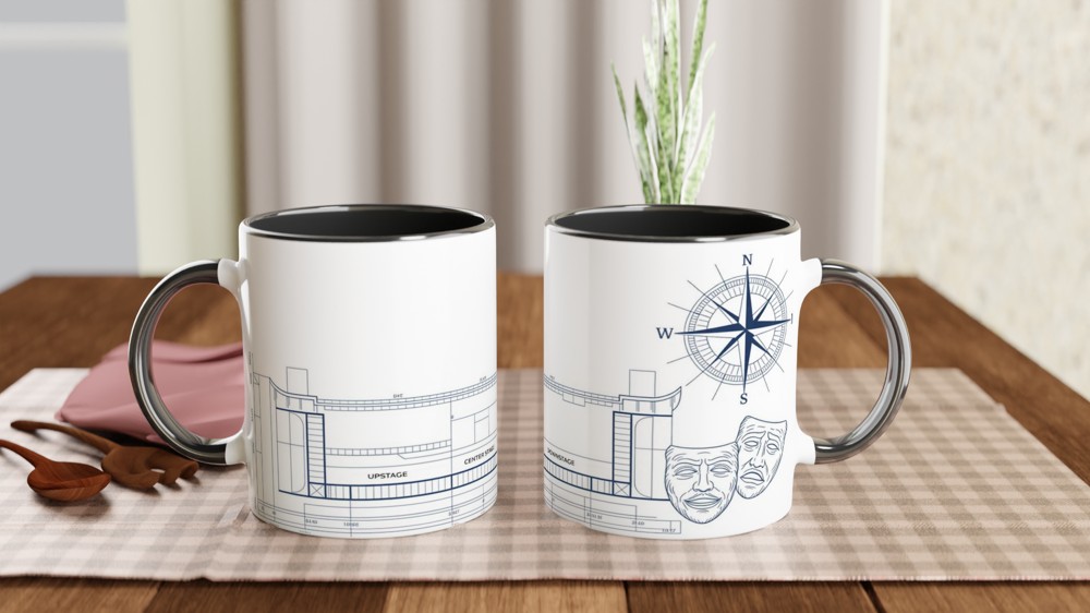 Theatre Stage Blueprint Plan Mug – Drama & Performing Arts — view 9