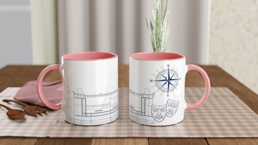 Theatre Stage Blueprint Plan Mug – Drama & Performing Arts — view 6