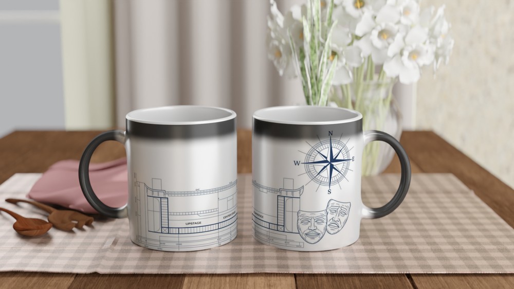 Theatre Stage Blueprint Plan Mug – Drama & Performing Arts — view 3