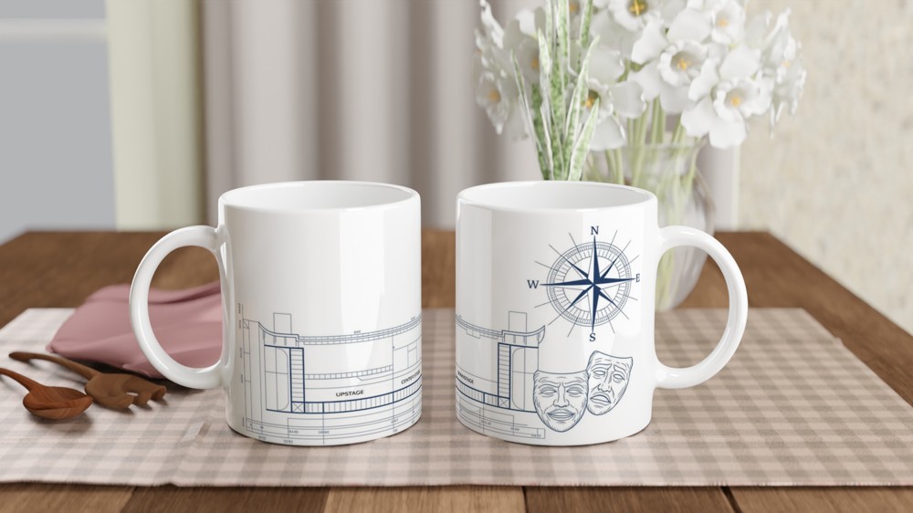 Theatre Stage Blueprint Plan Mug – Drama & Performing Arts