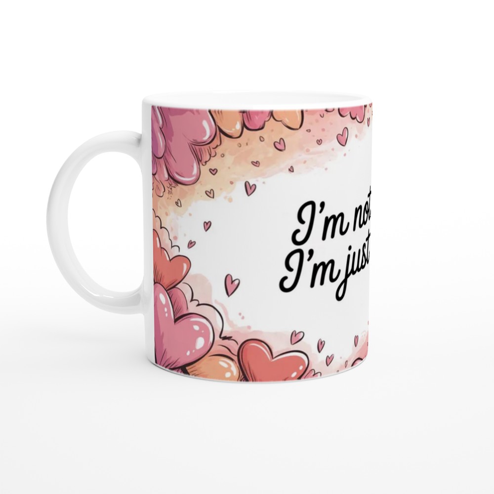 Funny Valentine's Day Mug | 'I'm Not Drunk, I'm Just Into You' Quote | Cheeky Anniversary Gift for Boyfriend or Girlfriend — view 10