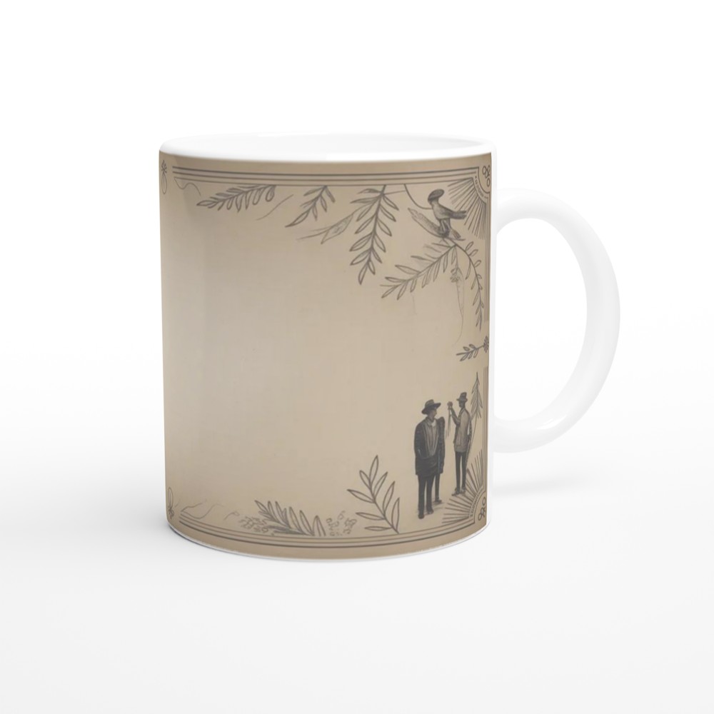 Vintage Folk Music Scene Decorative Border Mug — view 12
