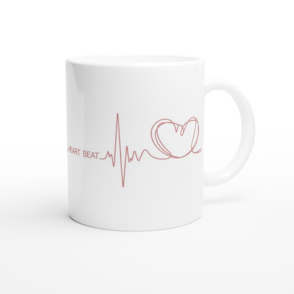 You Make My Heart Beat ECG Line Art Mug — view 12