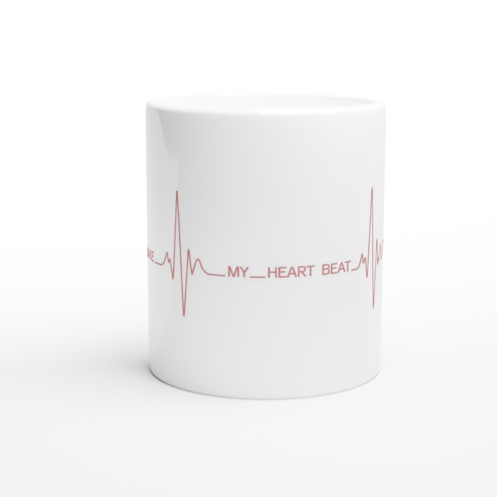 You Make My Heart Beat ECG Line Art Mug — view 11