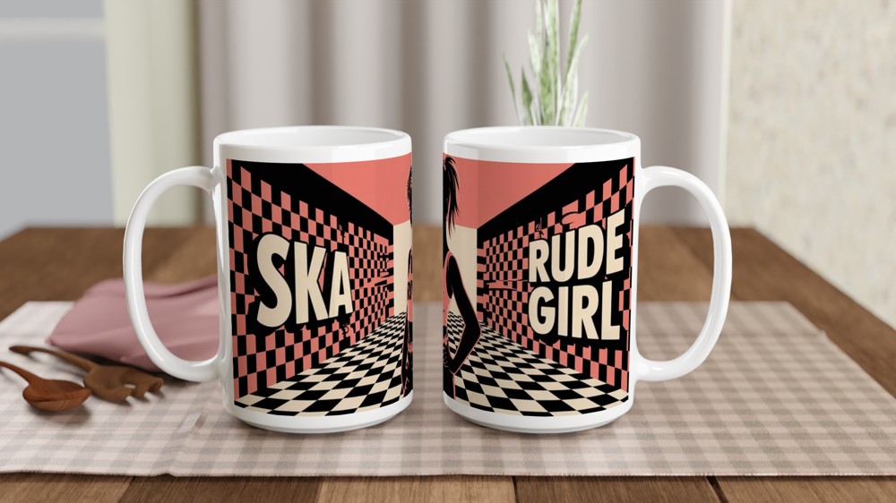 Ska Mug | Rude Girl 2-Tone Gift | Music Lover Present | Birthday Gift for Her — view 2