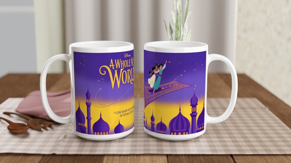Aladdin Mug | 'I Can Show You the World' Quote | Musical Theatre Gift | Funny Theatre Lover Present — view 2