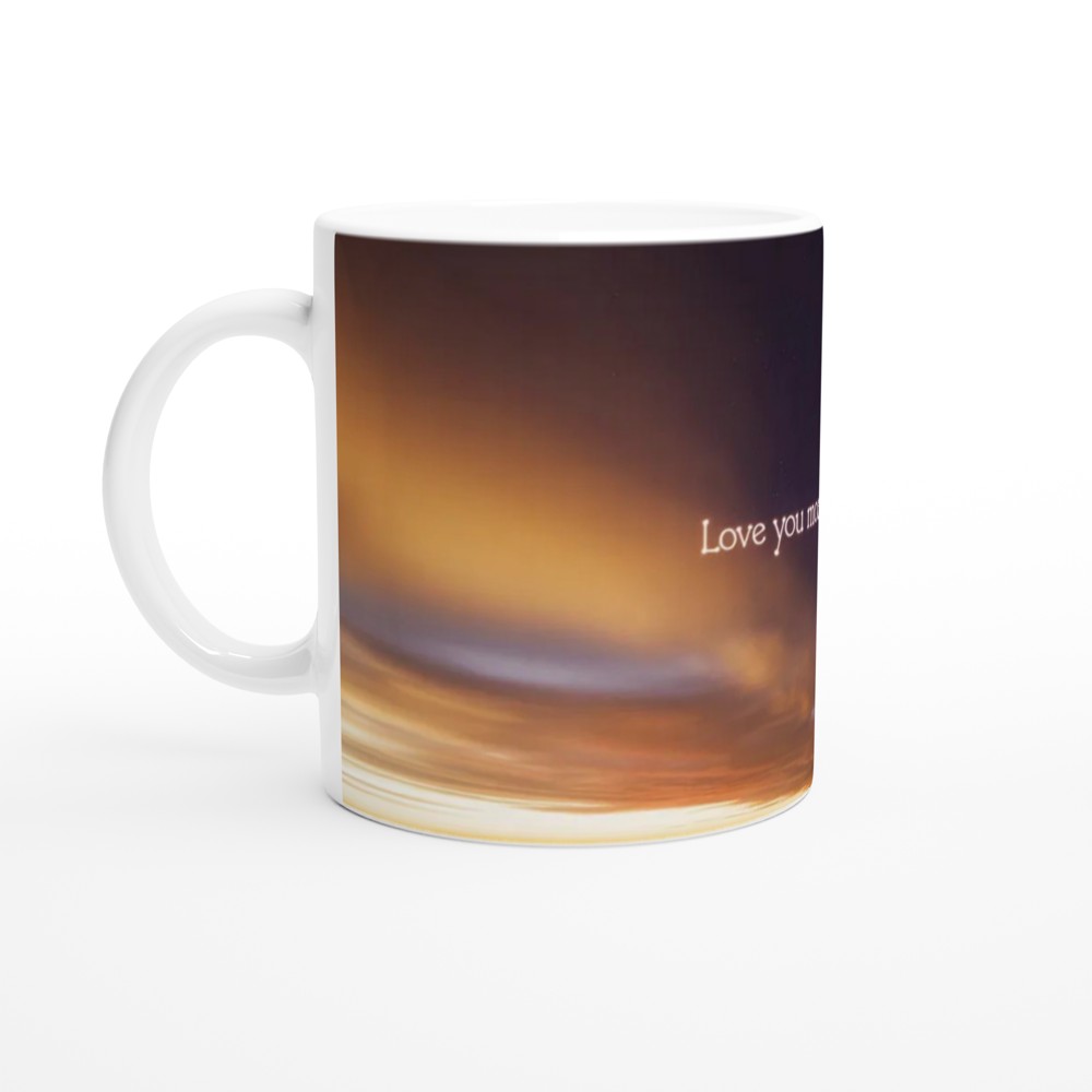 Love You More Every Day Mug | Romantic Anniversary Gift | Valentine's Present for Husband or Wife | Day to Night Sky Coffee Cup — view 10