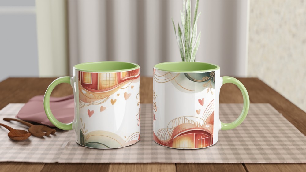 Love Lives Here Mug | Romantic Anniversary Gift | Cosy Couple Present | Valentines Day Mug for Her and Him — view 5