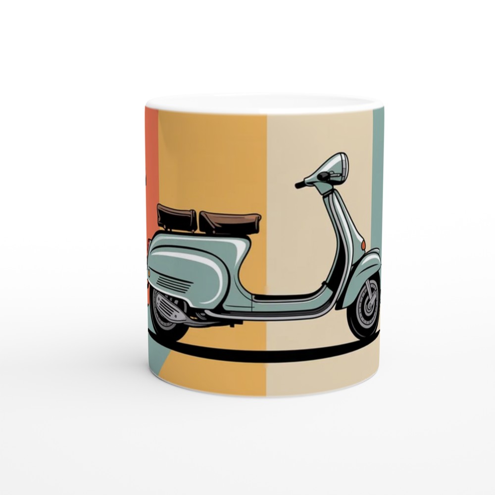 Mod Scooter Mug | Retro Lambretta and RAF Target Design | Gift for Dad, Him, Mod Culture Fan | Birthday Present — view 11