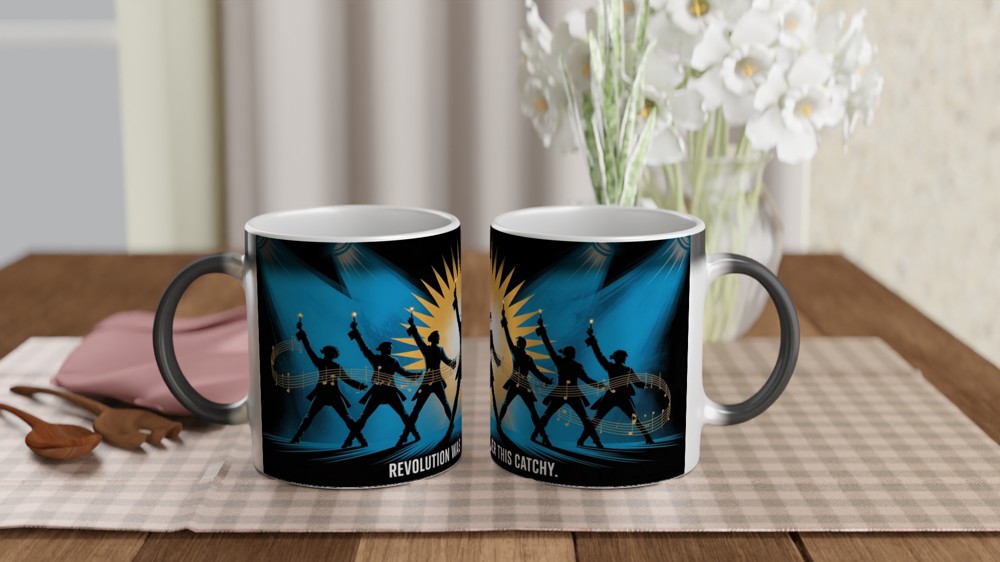 Hamilton Choreography Mug | Musical Theatre Gift | Revolutionary Dance Silhouette Mug | Theatre Lover Present — view 3
