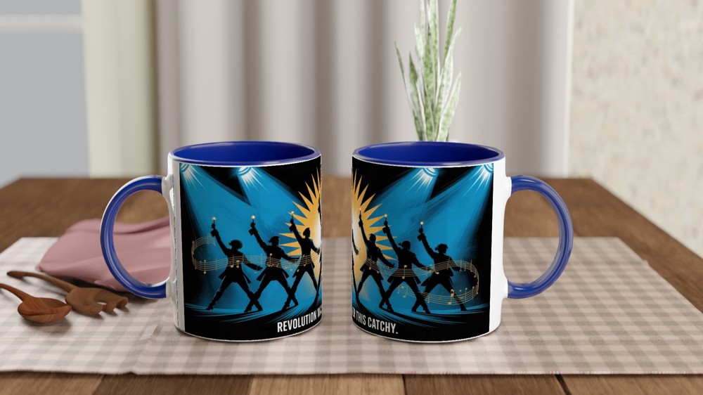 Hamilton Choreography Mug | Musical Theatre Gift | Revolutionary Dance Silhouette Mug | Theatre Lover Present — view 4