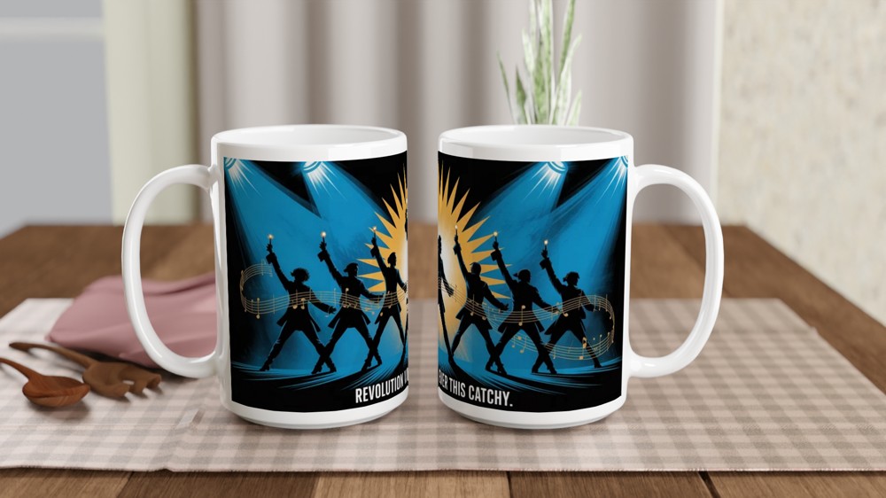 Hamilton Choreography Mug | Musical Theatre Gift | Revolutionary Dance Silhouette Mug | Theatre Lover Present — view 2