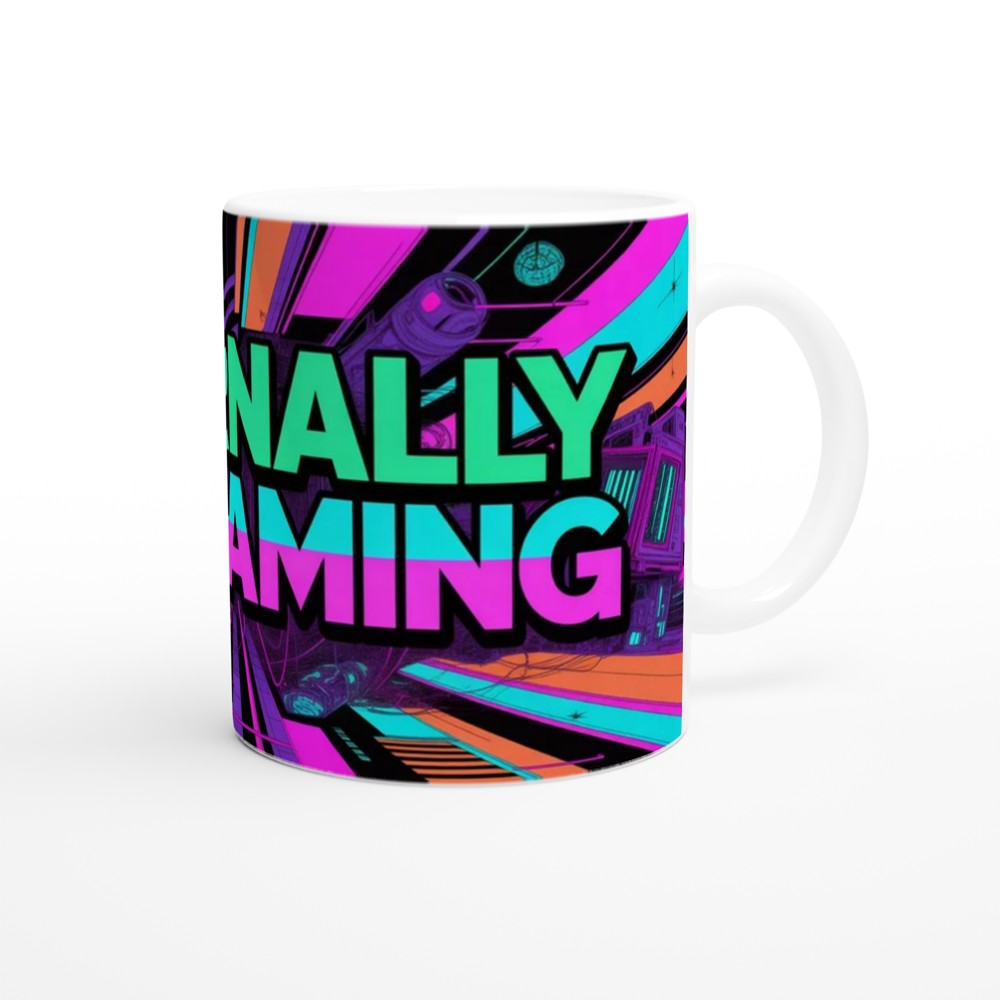 Internally Screaming Retro Neon Cyberpunk Mug — view 12