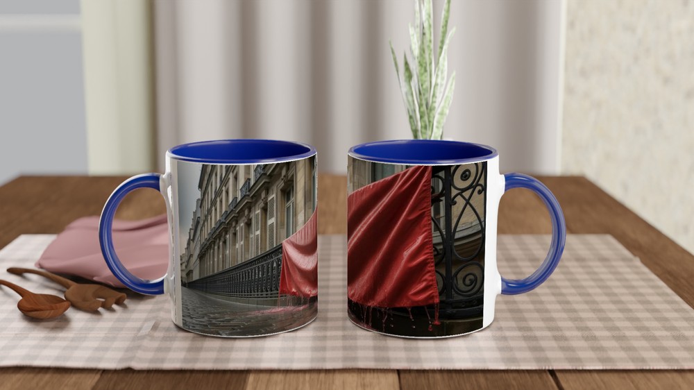 Les Miserables Mug | Red Flag Balcony Design | Musical Theatre Gift | Present for West End Fan — view 4