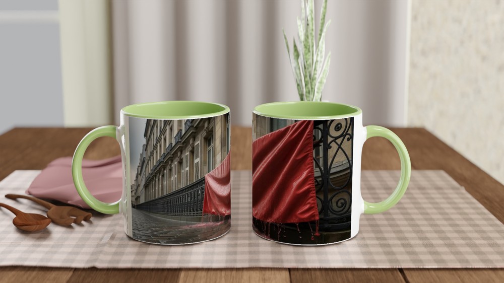 Les Miserables Mug | Red Flag Balcony Design | Musical Theatre Gift | Present for West End Fan — view 5